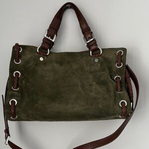 Michael Kors Olive Suede Satchel Bag  Crossbody